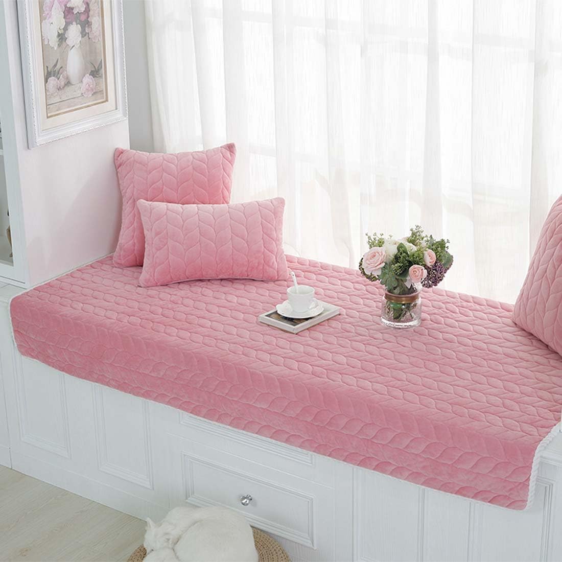 Coussin de siège de fenêtre en peluche décoration d'intérieur haut de gamme