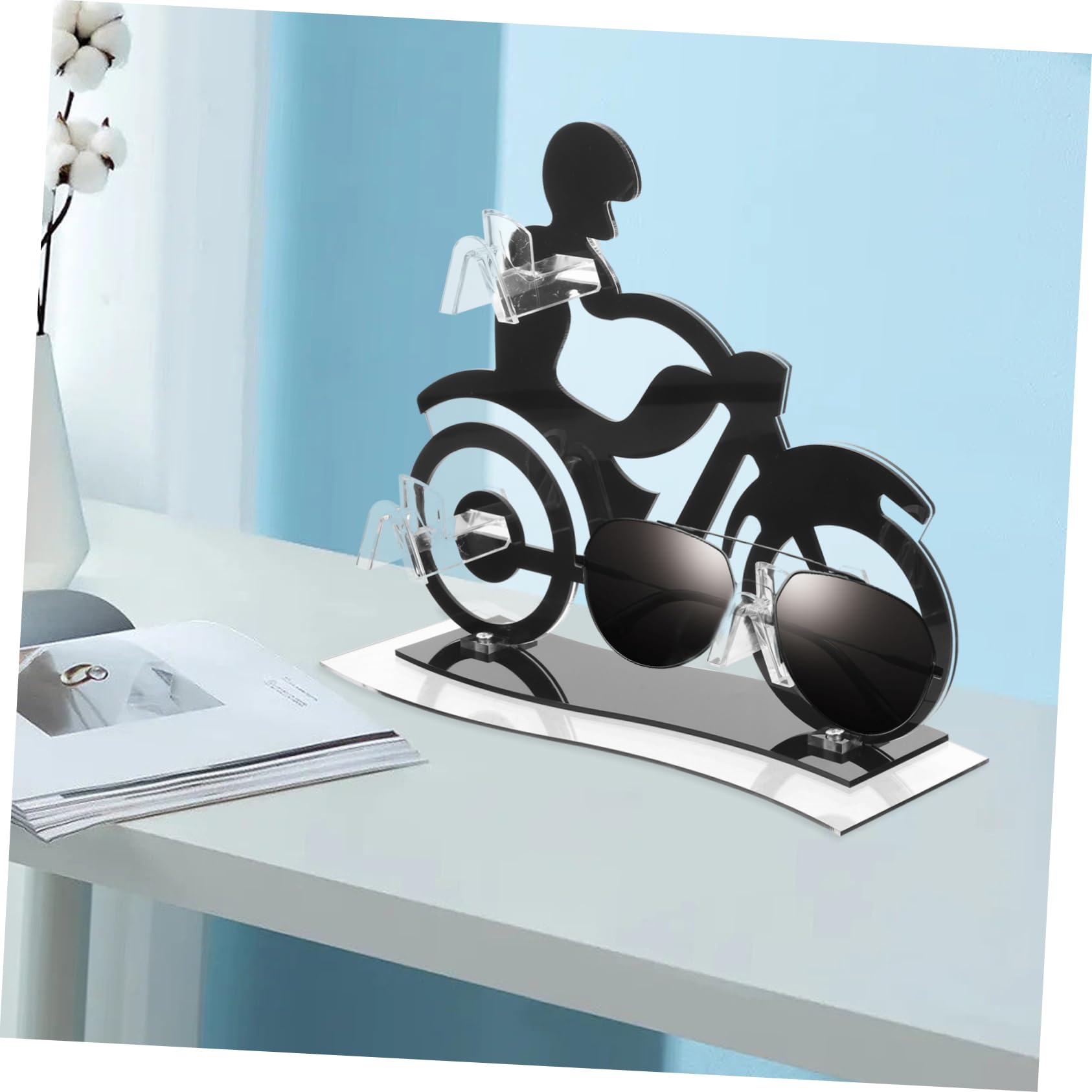 Alipis 2stücke Motorcycle Shaped Eyewear Display Rack Für Sonnenbrillen Und Brillen Stabiler Brillenständer Mit Kreativem Design Für Schaufenster Und Zuhause