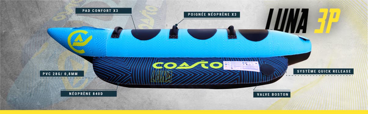 COASTO Luna - Tubo a banana per 3 persone