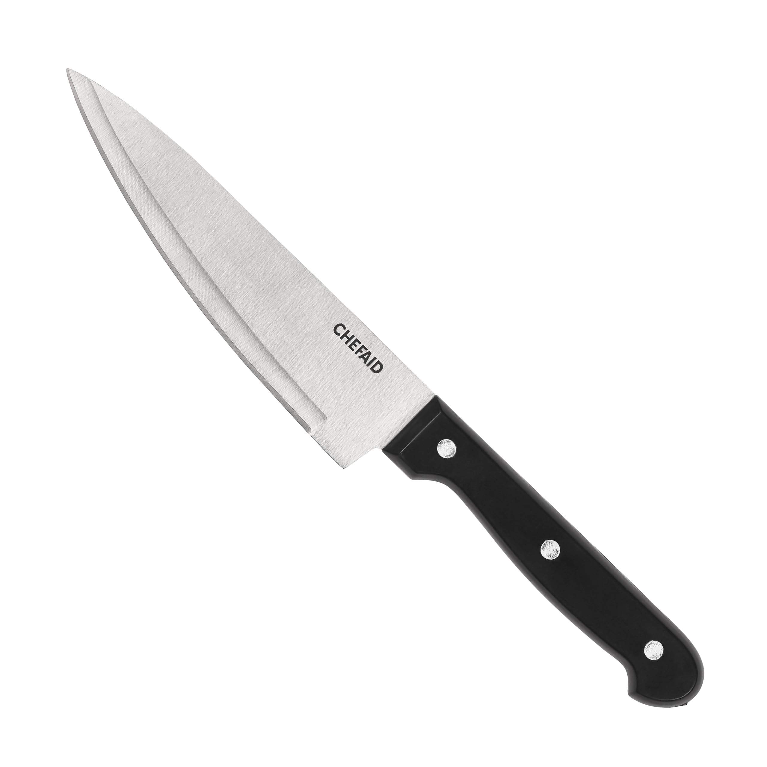 Chef Aid 15cm Chef's Knife, Precision Stainless Steel Blade with Classic POM Handle, Durable, Balanced Kitchen Knife for Chopping, Slicing & Dicing
