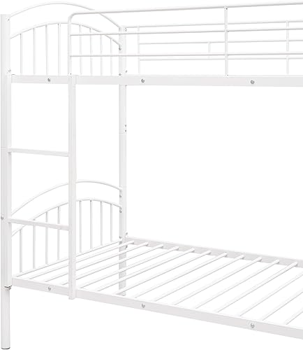 Miniatura 7 de Harper & Bright Designs Litera de metal individual sobre individual, literas de metal resistente, se puede dividir en dos camas, litera de metal