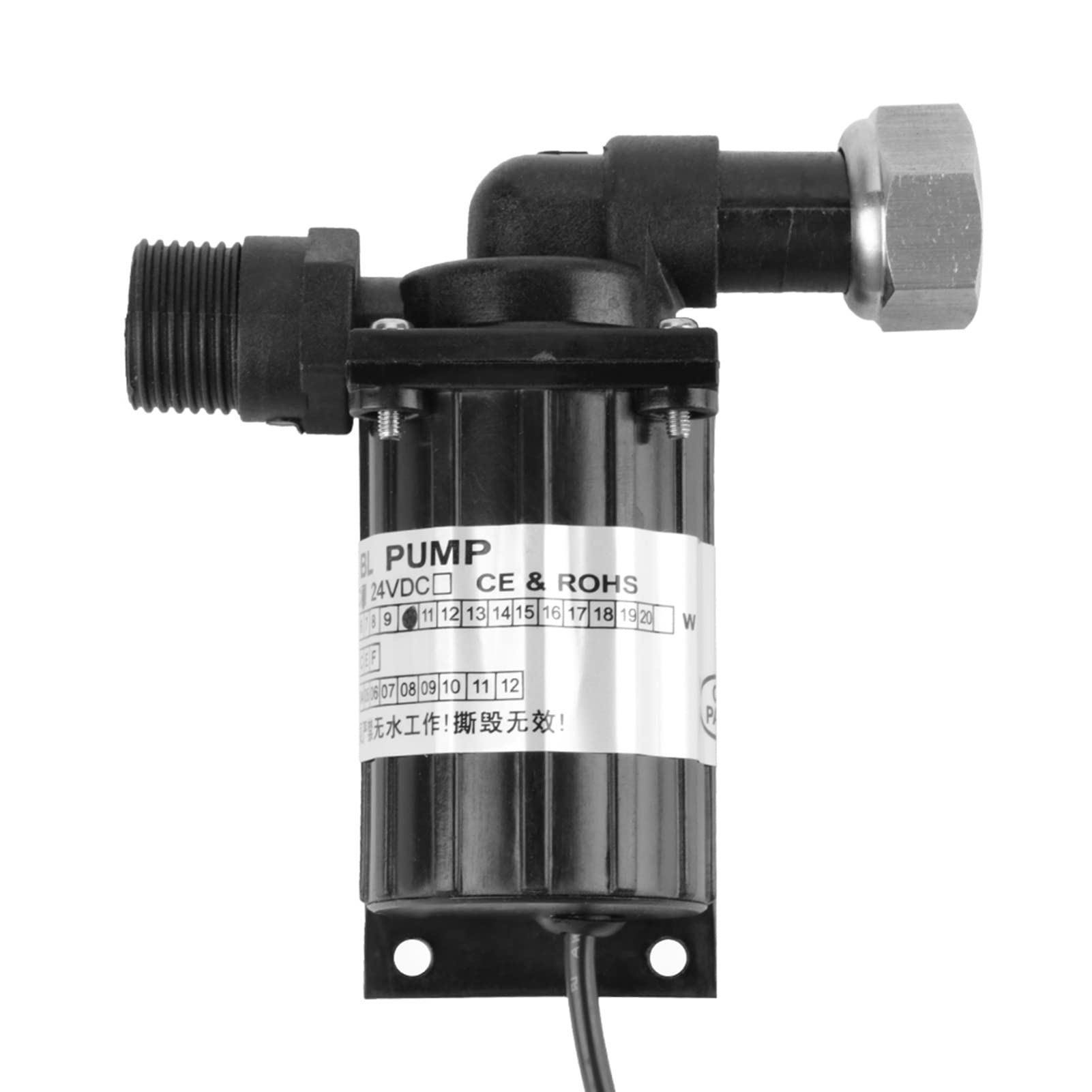 Hilitand DC 12 V Wasserpumpe, bürstenlos, tauchfähig, Dauerstrom, 10 W – funktioniert im Innen- und Außenbereich mit kaltem oder warmem Wasser, geräuscharm und geringer Energieverbrauch