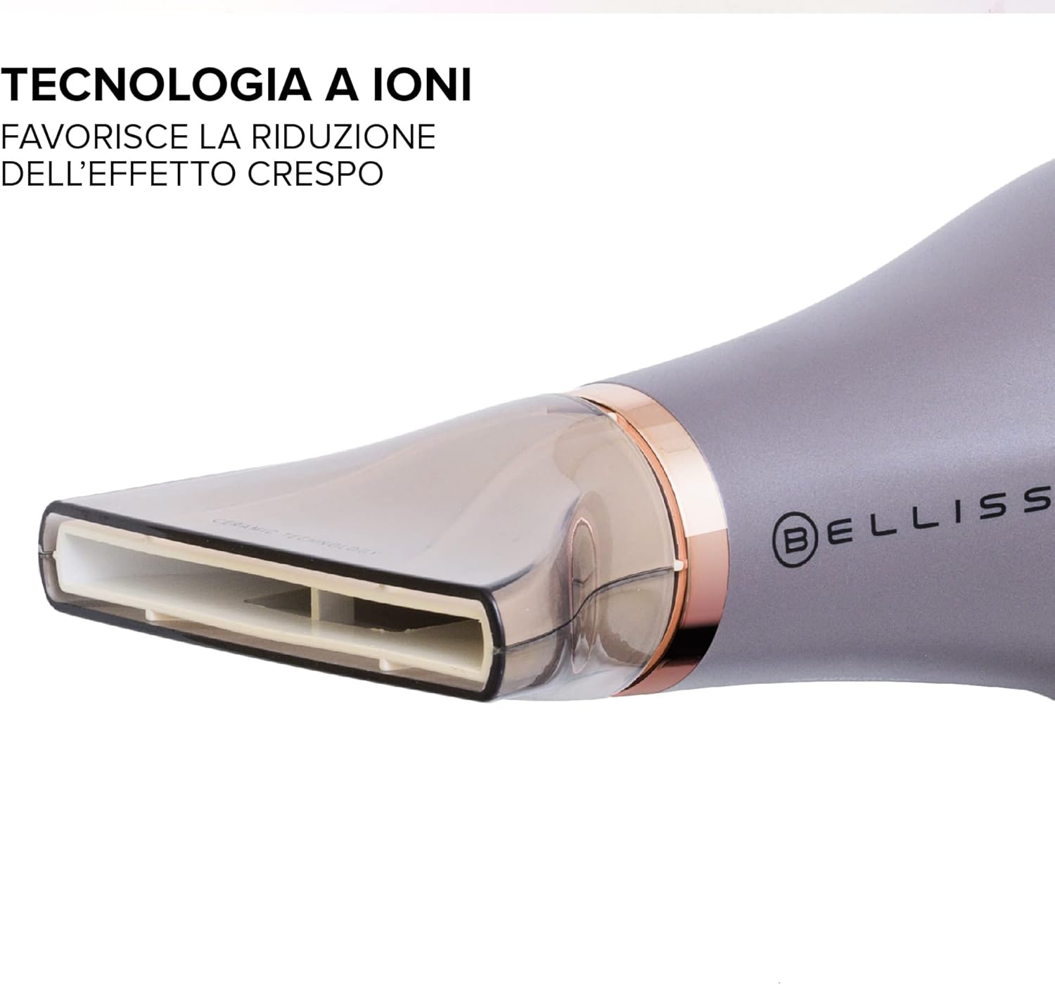 Bellissima Imetec Ceramic & Argan Oil, Asciugacapelli Professionale, Tecnologia Ceramica e Olio di Argan, Potenza 2300 W, 3 Temperature, Ionizzatore, Colpo Freddo, 2 Bocchette, Diffusore - Immagine 5