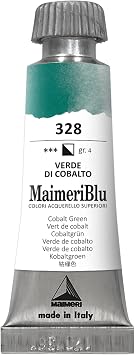 MaimeriBlu Watercolor Tube, 12ml, Cobalt Green, 328