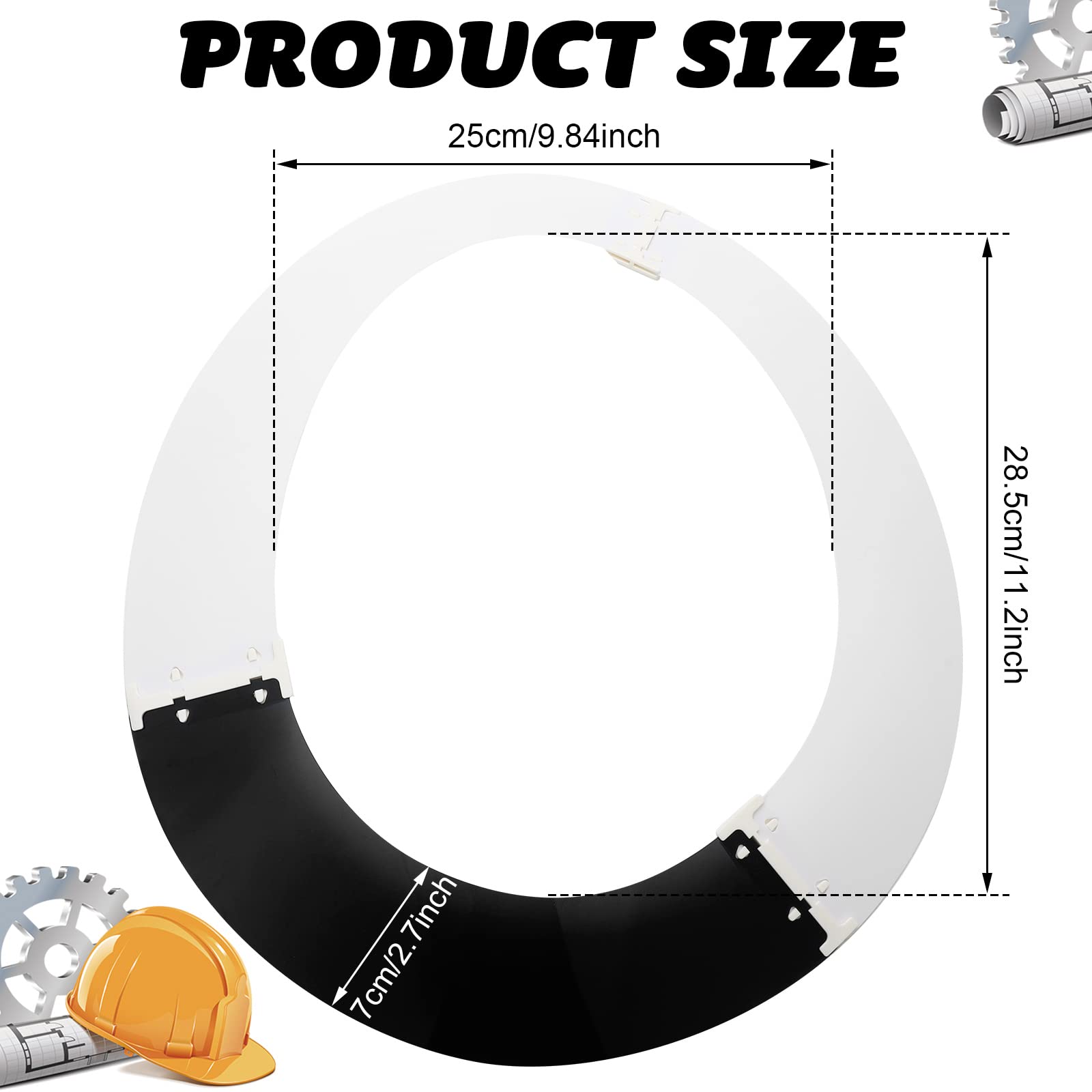 Visera de poliuretano para casco de protección solar reutilizable y reemplazable, extensor de sombrero para el calor del sol, protector de seguridad