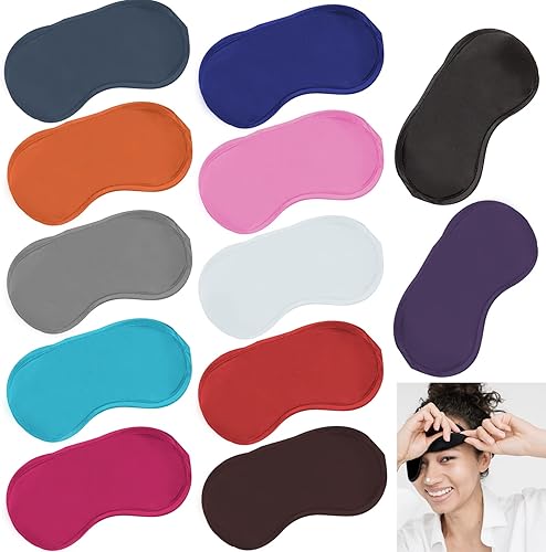 Paquete de 12 cubrebocas multicolor para ojos con venda para juegos de equipo viajes fiesta para dormir con correa ajustable para mujeres hombres y