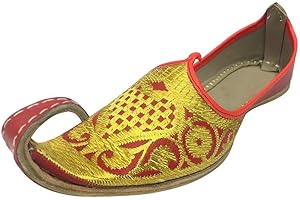 Aladdin Men Shoes Khussa Indian Handmade Leather Flip-Flops Khussa Juti