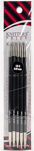 Knitter's Pride -Agujas de doble punta Karbonz 6", tamaño 8/0.197 in