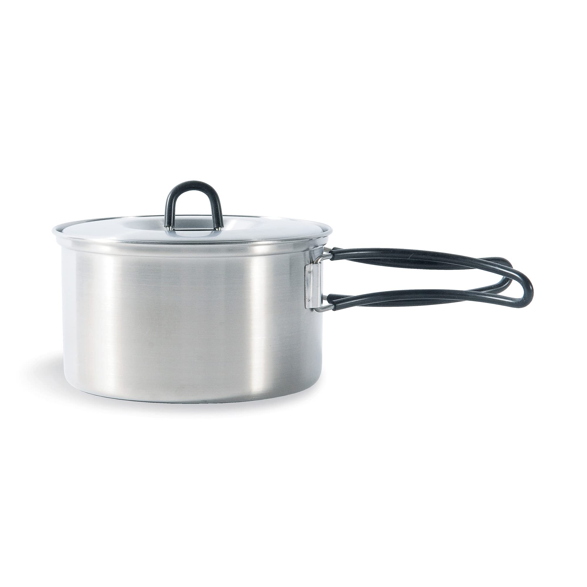 Tatonka Zestaw naczyń kempingowych Cookset Regular (5-częściowy) – naczynia ze stali nierdzewnej z patelnią i 2 garnkami z pokrywkami – w zestawie torba transportowa – nierdzewne, wolne od substancji