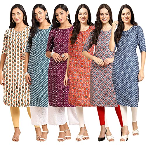 Image of Pinkmint Women's Crepe Digital Printed Straight Kurta