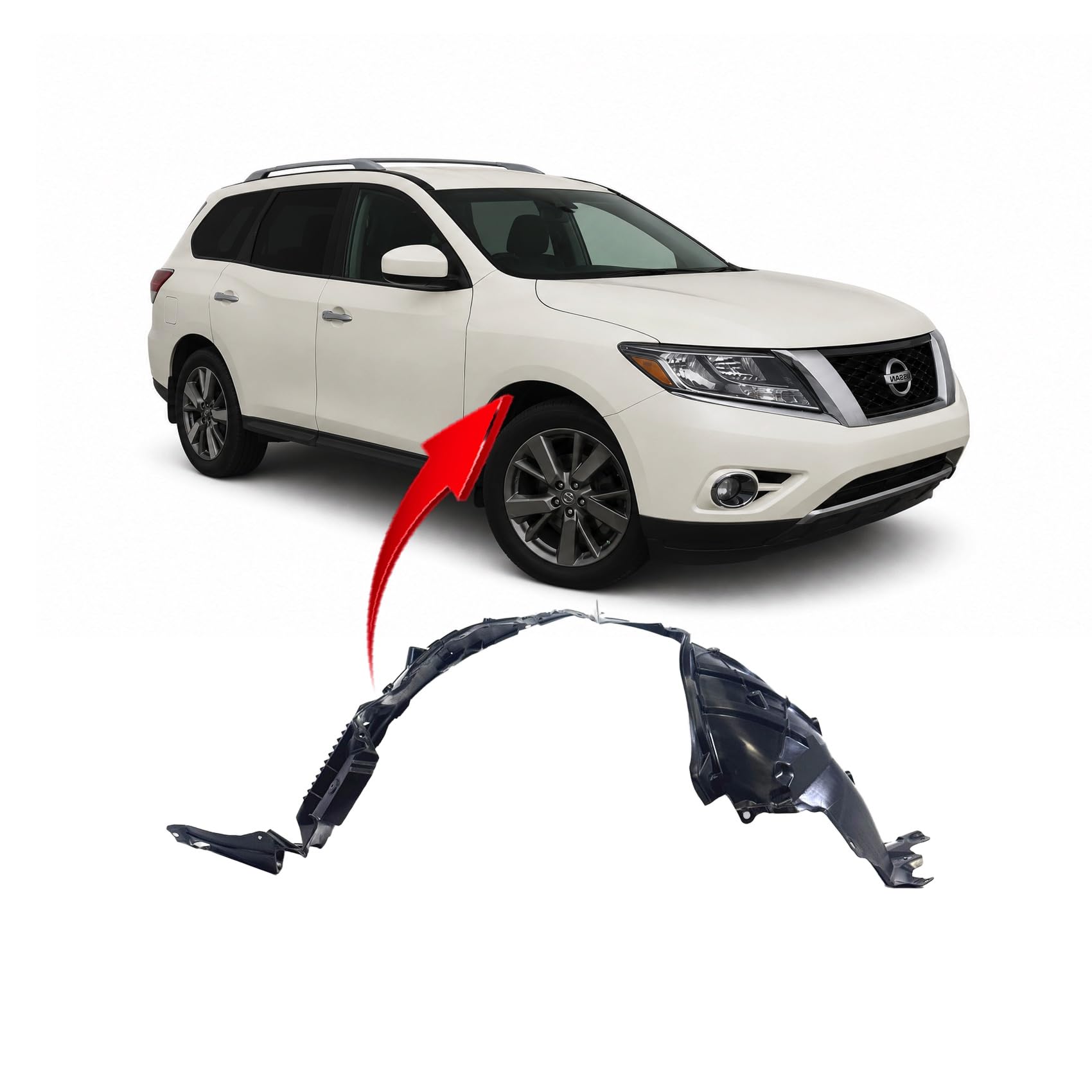 FitParts for Nissan Pathfinder 2015–2019 Front Right Fender Liner