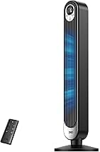 Dreo Tower Fan for Bedroom, 90° Oscillating Standing Fan, 30ft far, 28dB Quiet for Sleep, 6 Speeds, 4 Modes, 12H Timer, 42 Inch, Bladeless, Remote, for Home, Office, Room, Cruiser Pro T1