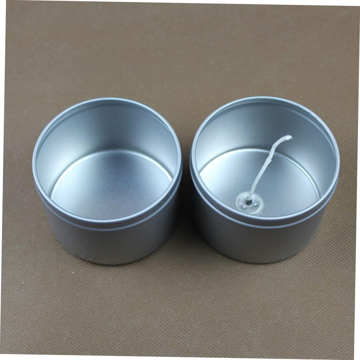 OHPHCALL 4pcs DIY Candle Iron Tin Box Scented Candle Making Kit Wedding Favor Candy Box Easy to Use for Home Practice Storage