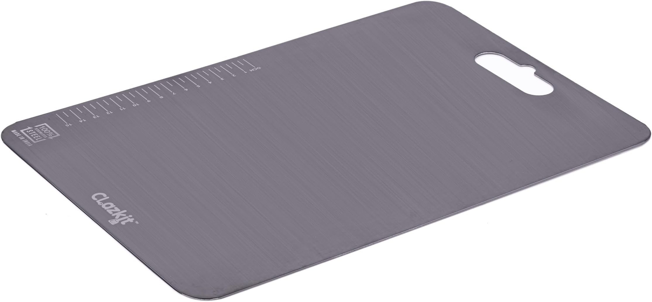 Regular Stainless Steel Cutting Board Vegetable,Fruit,Bread & Meat Durable Safe & Heavy Duty (207 x 310 x 1mm) - Black