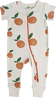 Organic Signature Print '2-Way' Zip Romper - Short Sleeve