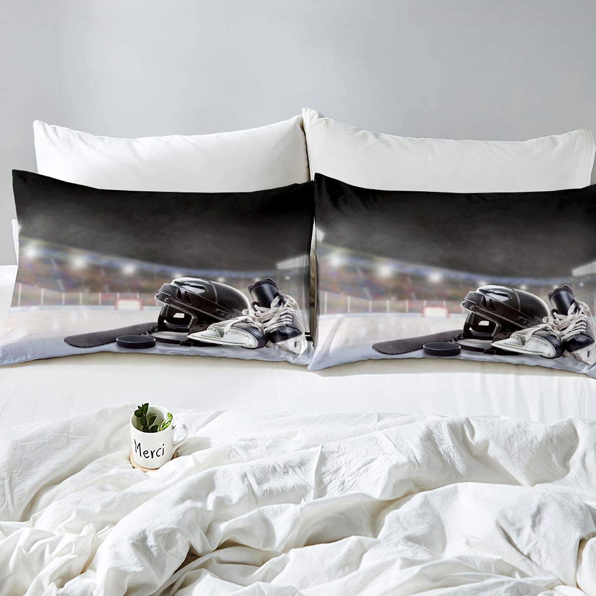 Coperta In Microfibra Hockey Su Ghiaccio 100x140cm - Super Morbida E Calda - 100% Poliestere - Foto 5