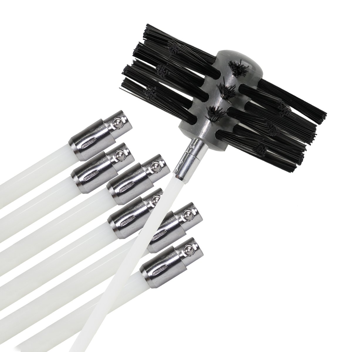 dryer vent cleaning kit,20" rotary dryer vent lint brush,10 piece dryer