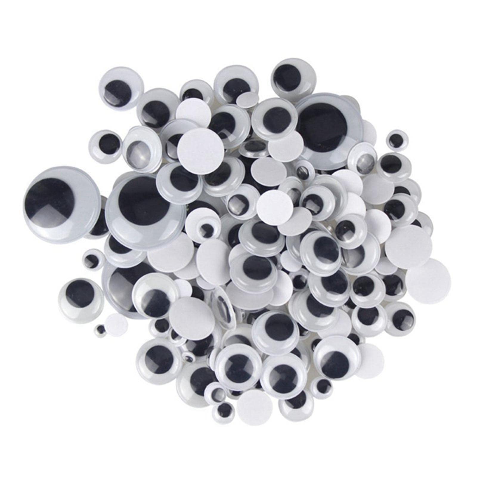 Gralara Wiggle Eyes Set Bewegliche Plastikaugen Selbstklebende Bastelaugen Großer Puppenaugen Simulation Tieraugen für DIY Scrapbooking für Dekoration, 1000 Stück 20 mm