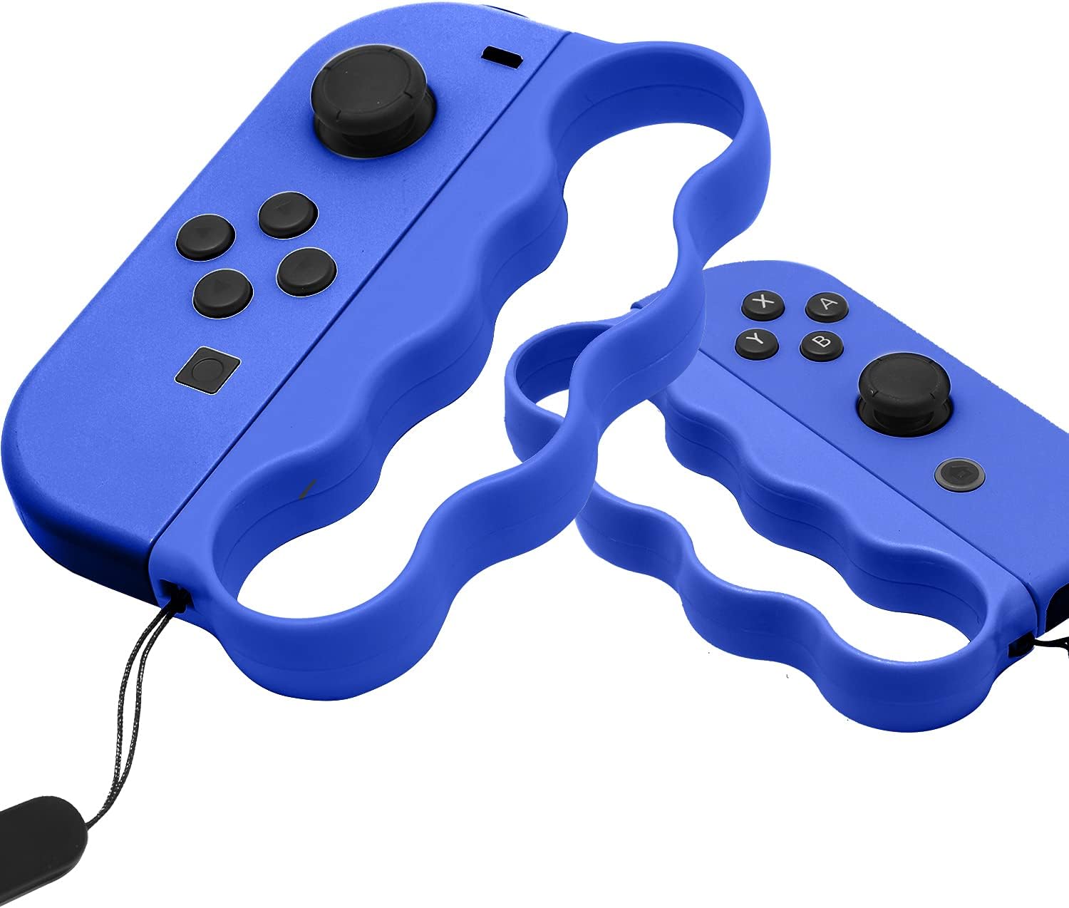 ECHZOVE Fitness Boxing Grips for Nintendo Switch - Lightweight Ergonomic Joy-Con Handles with Secure Lock for Switch Sports & Fitness Boxing Games - Compatible with Fitness Boxing 3-2 Packs (Blue) - Image 2