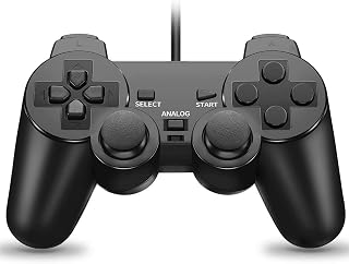 Fancyan 有線 PS2用 アナログ コントローラー playstation2 対応 ゲームパッド 日本語説明書 付 (黑)