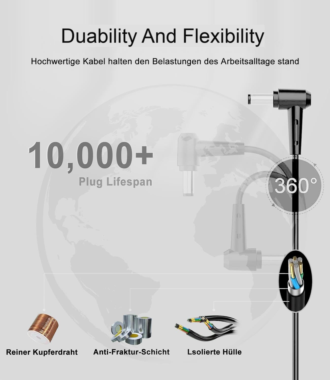 Cluvox Compatible con ASUS 45W PC Caricabatterie Portatile,19V 2.37A Per Vivobook 14 15 S14 S15 X540S X540LA ZenBook UX310 UX330 UX305 Adattatore per Laptop,Connettore:4,0x1,35mm/5,5 * 2,5 mm.