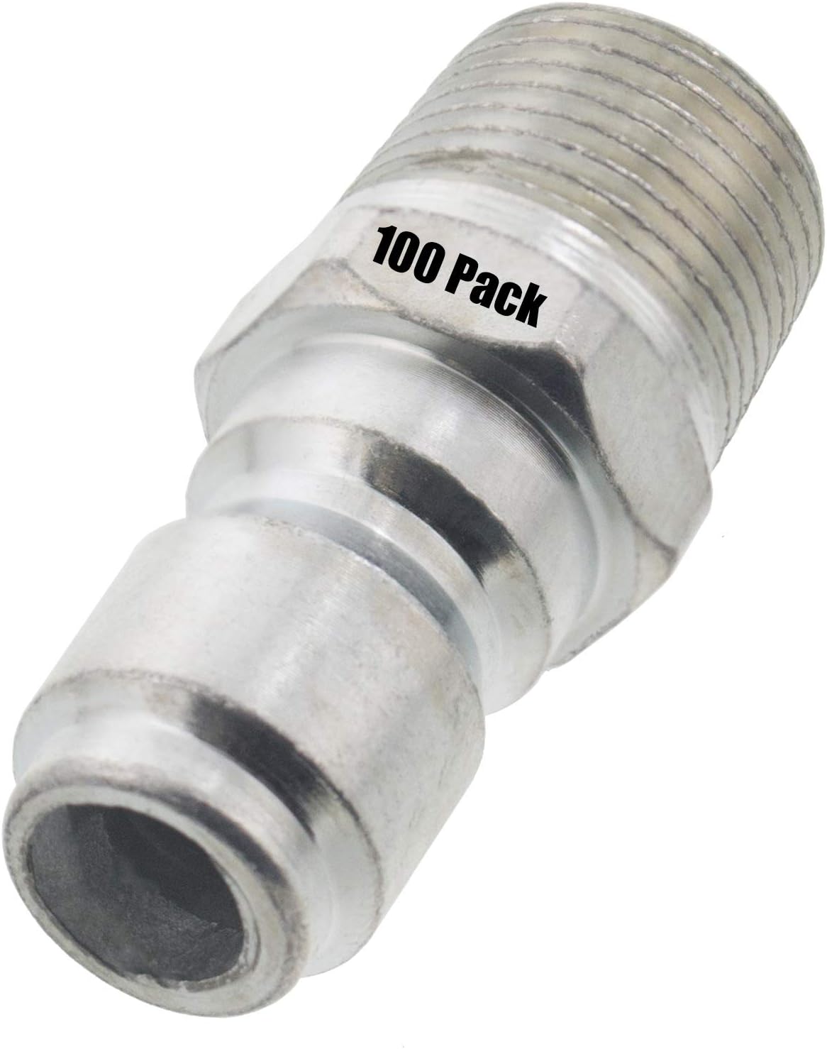 100 Pressure Washer 3/8in. Male NPT to Quick Connect Plug Zinc Plated Couplers High Temp 4000 PSI 10.5 GPM