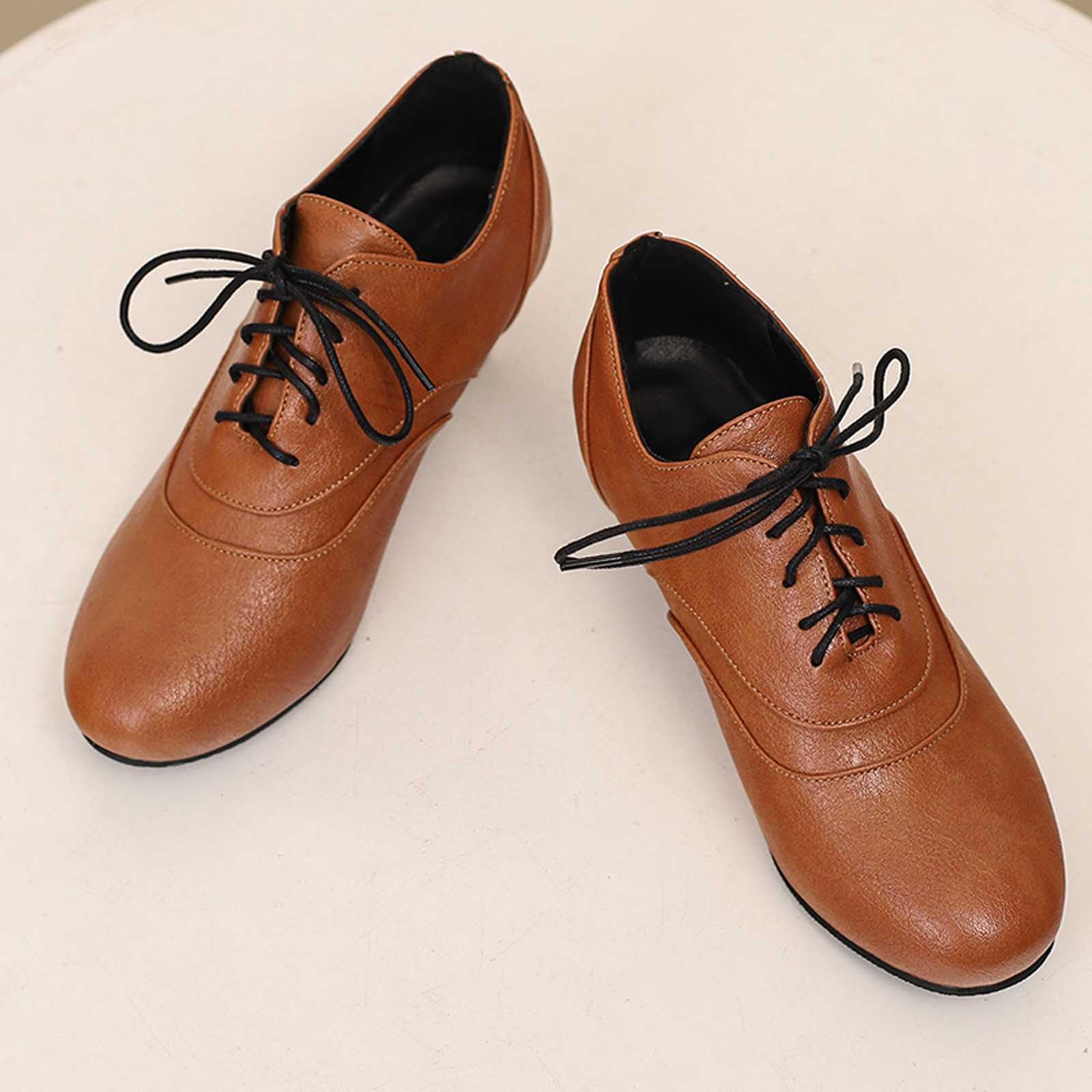 Generisch 2026, stivaletti da donna con lacci, scarpe casual da infilare, tacco grosso, comodi, antiscivolo, durevoli, per l'uso quotidiano