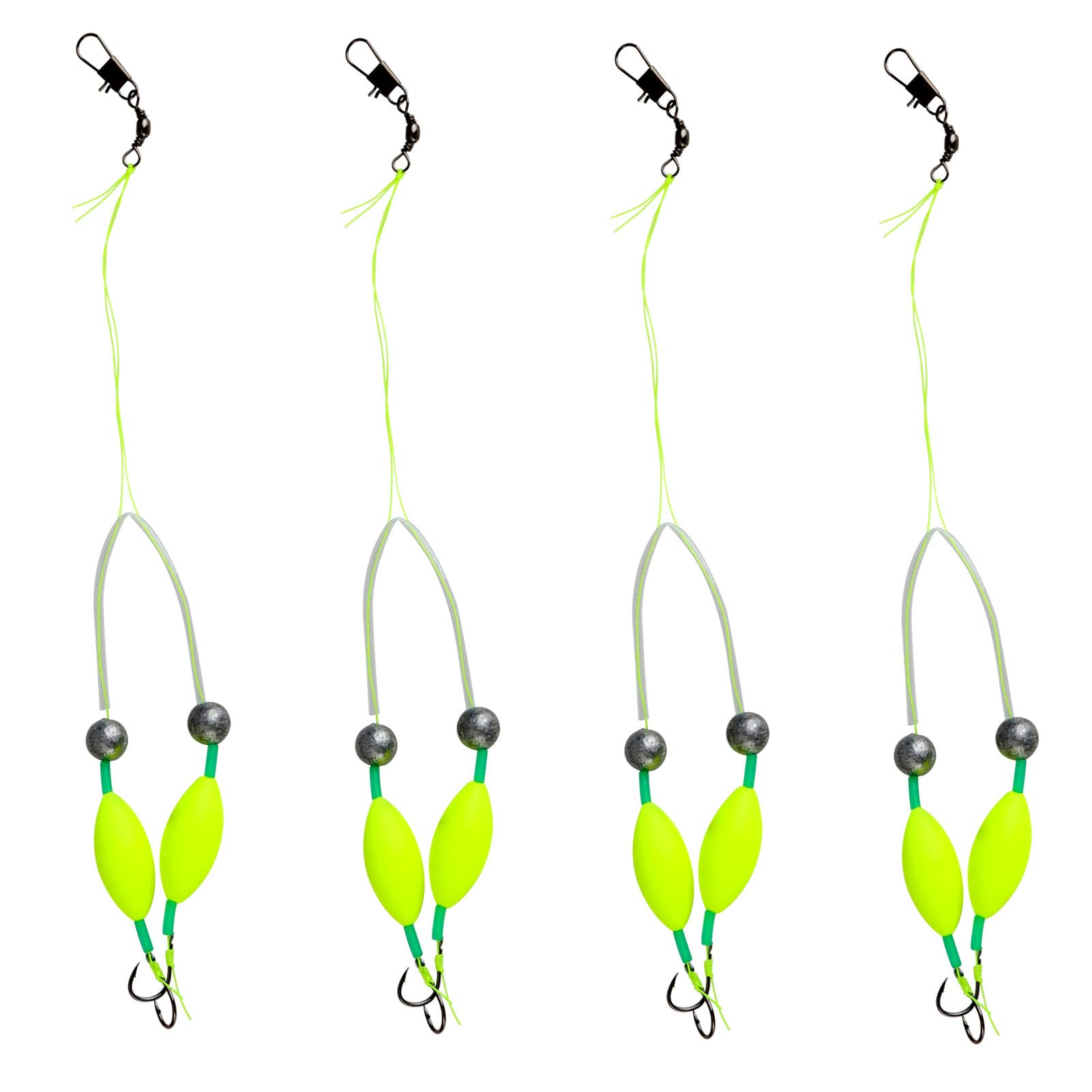 4 piezas doble gancho invertido para pesca de la carpa, anzuelo doble con fondo de línea invertida, para pescadores principiantes y confirmados, ideal para pesca de golpe, mar y agua dulce