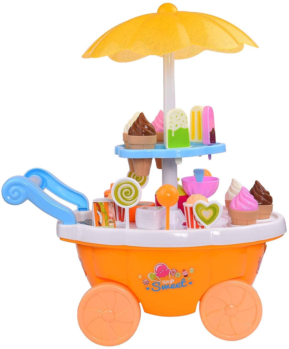 Buy BLACKZAPP Sweet Candy Shop Cart Yellow, Sweet Shop Trolley Cart