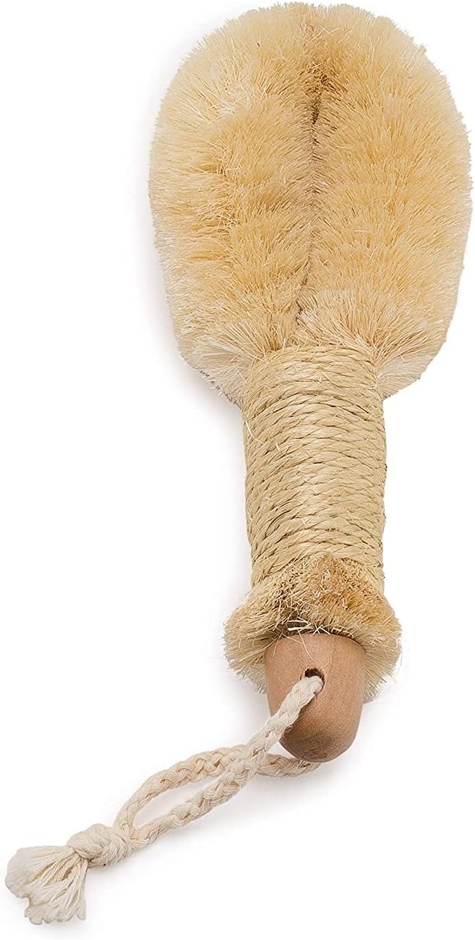 Dry Skin Bath Body Brush-100% Pure Natural Sisal Bristle. 9" Length