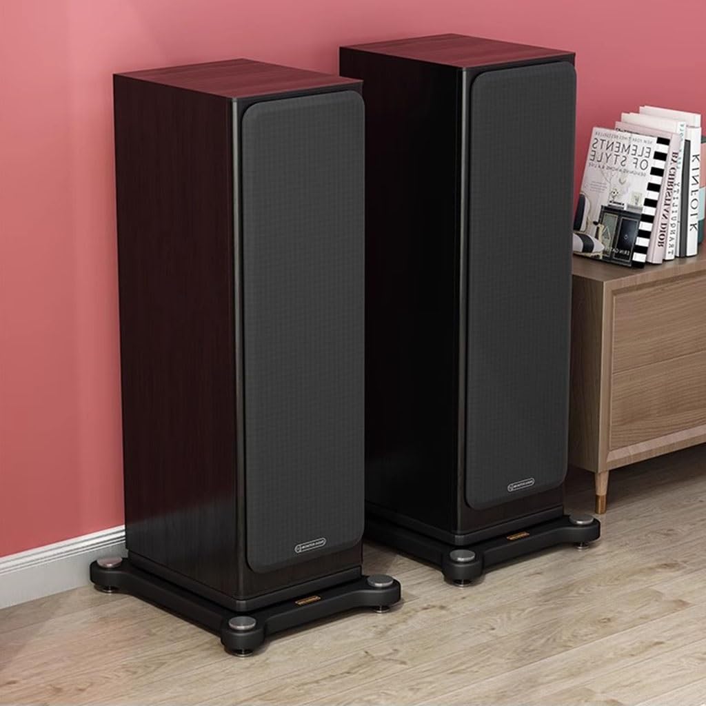 1-stufiges HiFi-Rack-AV-Regal Audio-Basis-Bücherregal-Verstärkerständer HiFi-Verstärkerschrank Geräteschrank Lautsprecherregal (Color : Schwarz, S : 35 * 40cm(1Tier))