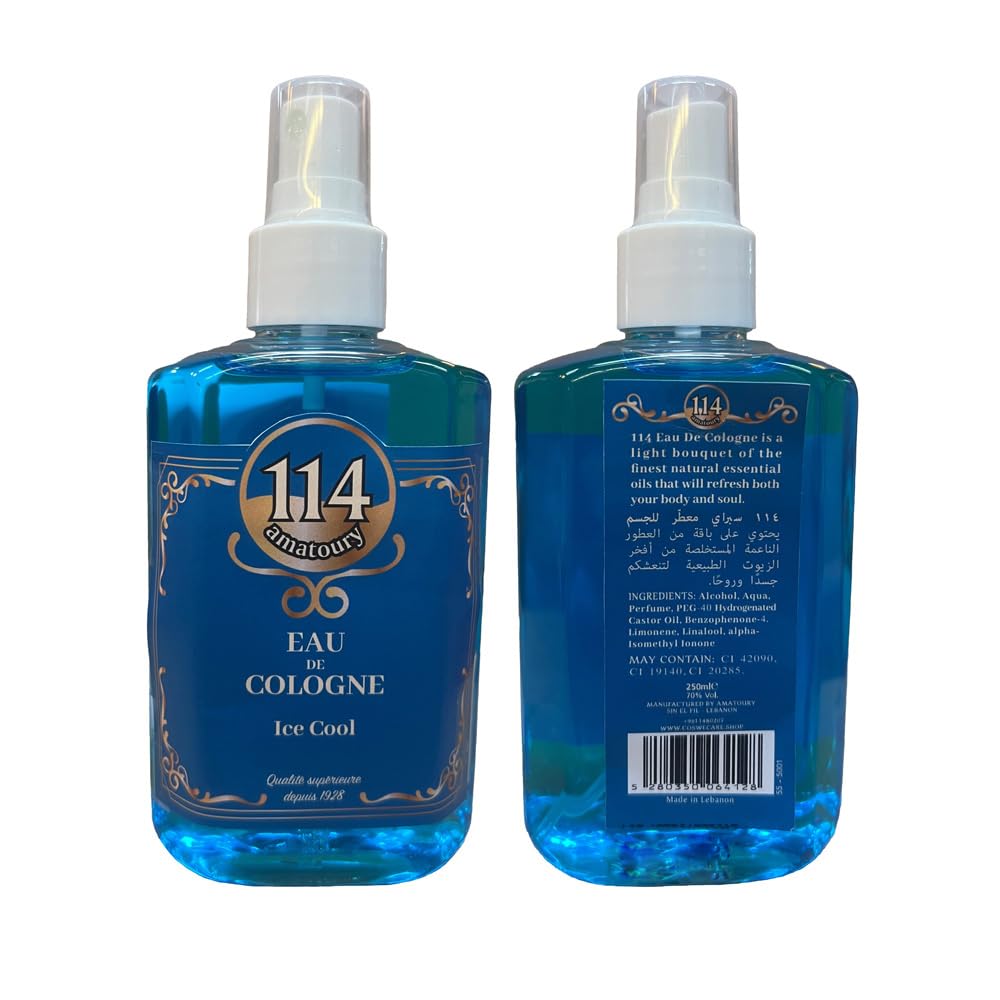 Amatoury 114 Ice Cool Refreshing Eau de Cologne 250ml