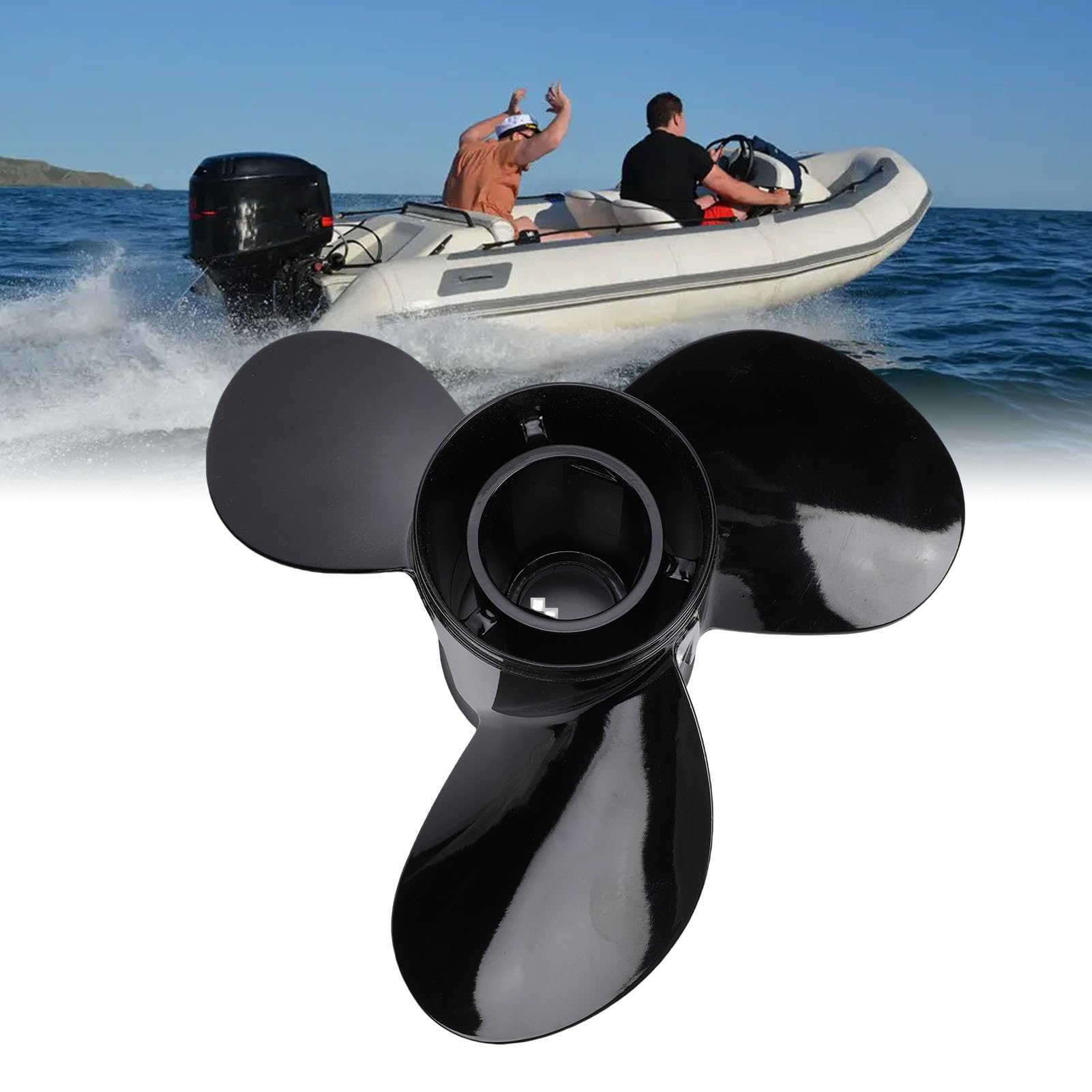 Yctze Propellernabensatz 835257Q1 Aluminium 13,25 X 17 Zoll Propeller für Außenbordmotoren 60 75 90 100 115 PS