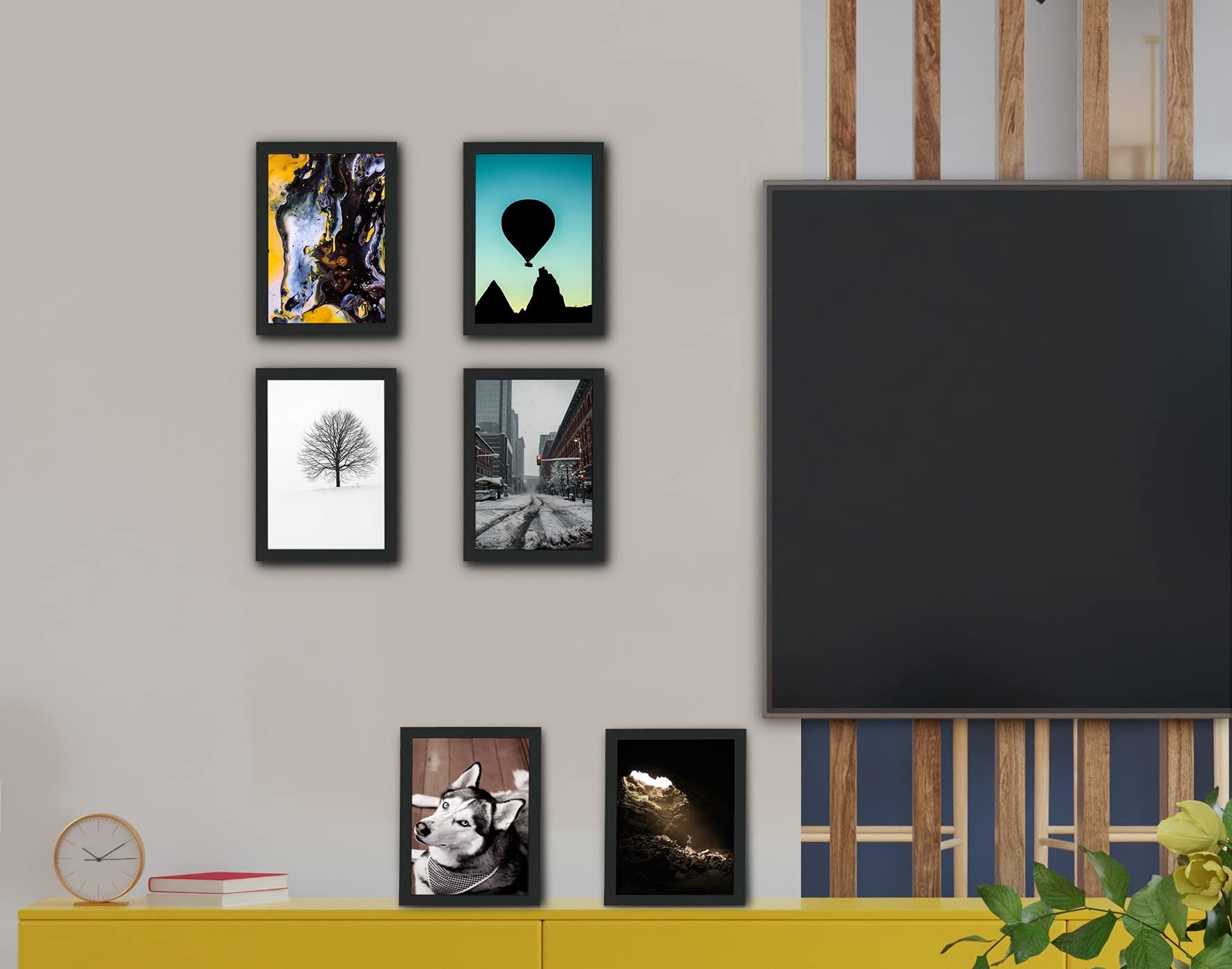 Jms We Create Smile Black Styerene Front A4 21X30cm Photo Frame - Set Of 2