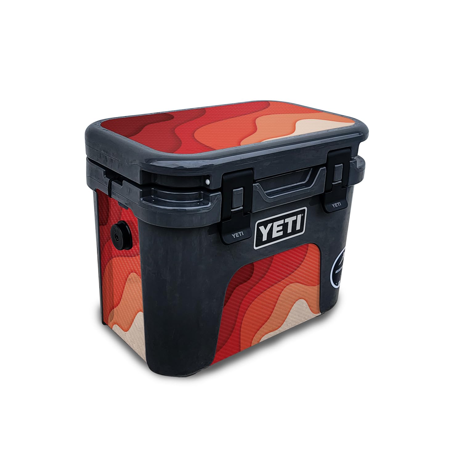 Carbon Fiber Skin Compatible with Yeti Roadie 15 Hard Cooler - Papercraft Red - Premium 3M Vinyl Protective Wrap Decal Cover - Easy to Apply | Crafted in The USA by MightySkins