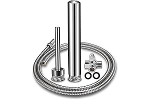 STARHAND 4 Pcs Shower Enema System with 2 Bathroom Nozzles