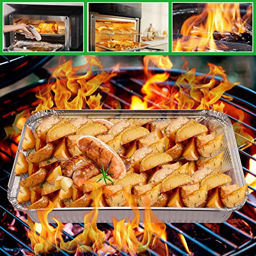 SENENQU 30 Stück Grill Aluschalen Groß 2200ML, Grillschalen Aluminium 31,5 x 21 x 5 CM, Einweg Aluminiumfolie Schalen Für Barbecue Das Kochen Grillen Küche Restaurierung