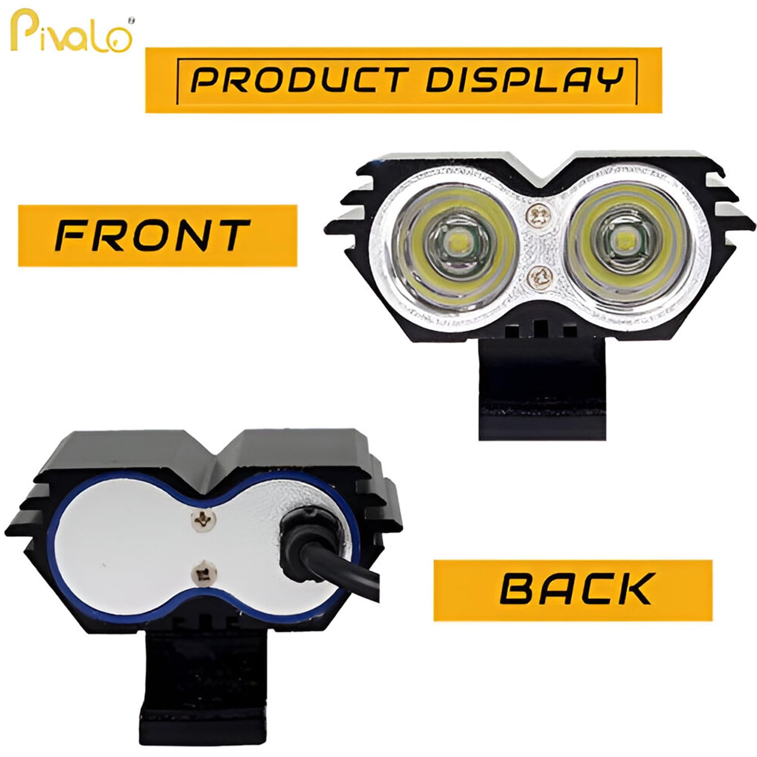 Pivalo PVL2OEF1 2 LED Owl Eye Headlight Lamp Waterproof CREE LED Fog Light with High/Low Beam Function & Handlebar Switch Universal for Bike, Motorcycle and Cars (20W, White, 1 PC) - Image 3 thumbnail