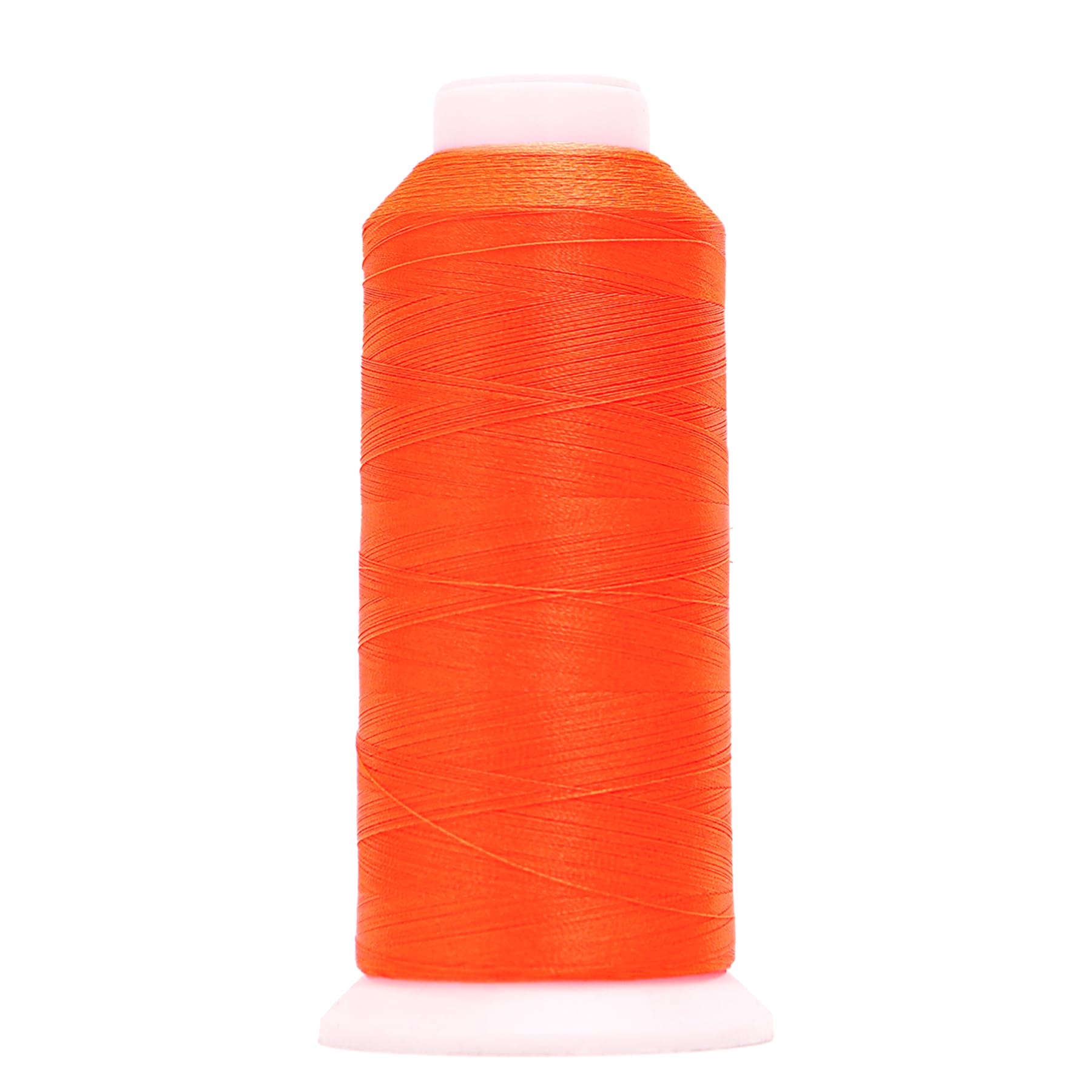 High Tenacity Polyester Embroidery Machine Thread 40WT(120D/2) 4000M Per Spool for Commercial and Domestic Embroidery Machine (Fluorescent Red Orange-1837-)