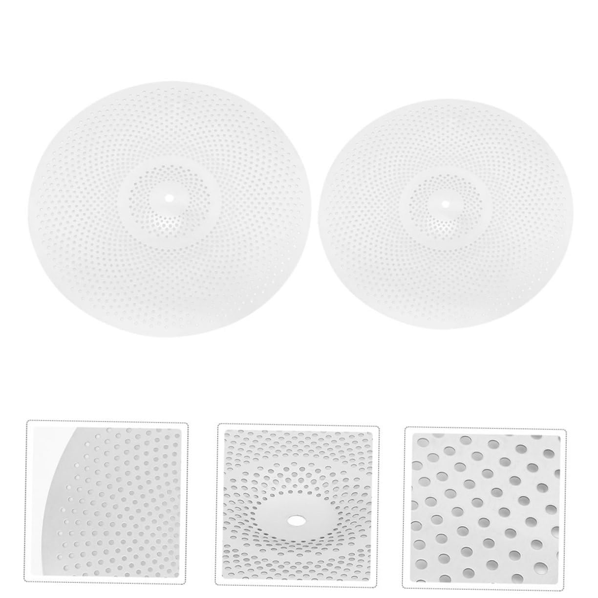 Sosoport Piatti per Batteria Silenziosi Piatto Muto Leggero Riduzione Vibrazioni 2 Pezzi in Lega Argento Set di Cimbali per Percussione Basso Volume