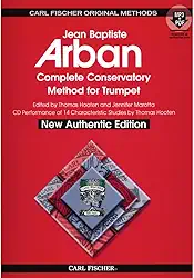 Carl Fischer Método conservatório completo Arban para trompete espiral encadernada