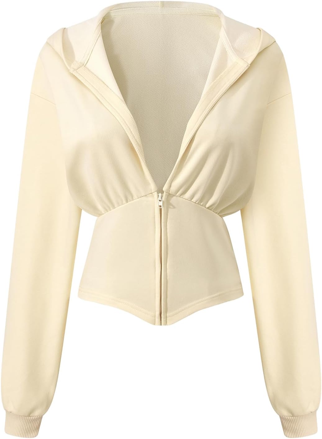 Women's Full Zip Stand Collar Athletic Jacket with Thumb Holes Slim Fit Long Sleeve Running Workout Fitness Top