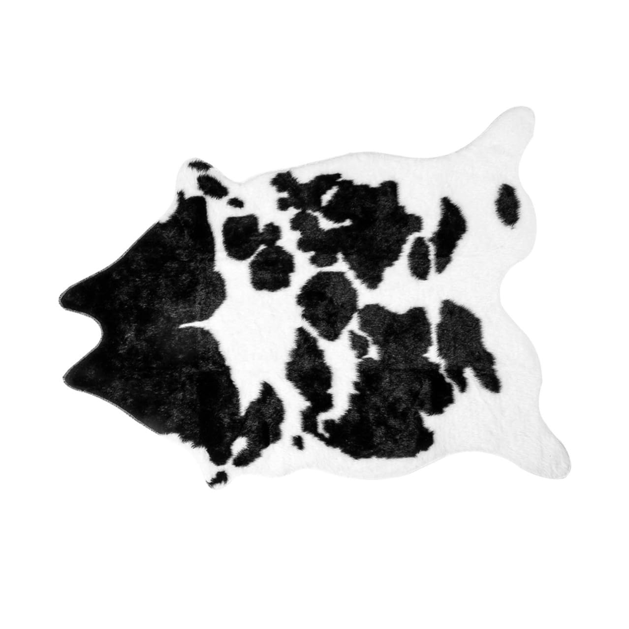 Veemoon Tapis de Salon Anti-dérapant en Polyester Imitation Peau de Vache Style et Multifonctionnel Décoratif et Chaud pour Chambre ou Salle à Manger