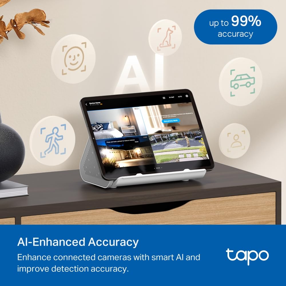 Tapo H500 Smart IoT Hub with Chime, Face Recognition, 16GB Local Storage, No Monthly Fee, 3D Dashboard - Image 3