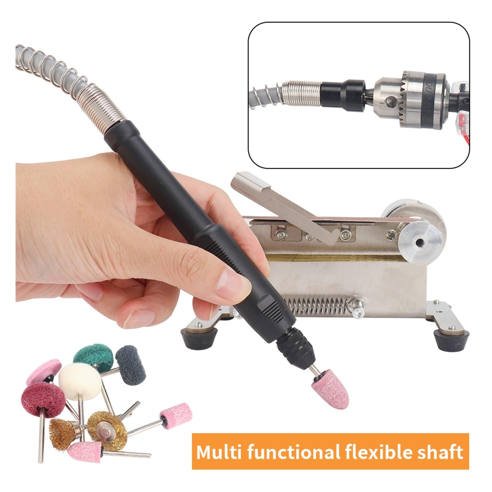 Mini elektryczna szlifierka taśmowa DIY polerska wielofunkcyjna krawędzie tnące Sharpene DIY i kreatywne hobby(Stand)