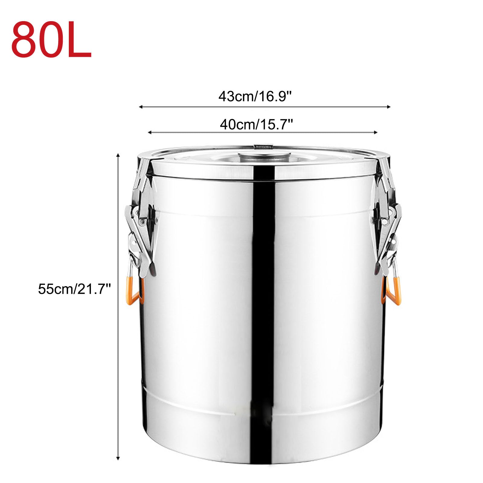 Cubo de acero inoxidable sellado con hebilla de alta elasticidad, latas de transporte de leche, cubo de vino para almacenamiento de leche/aceite/vino/sopa
