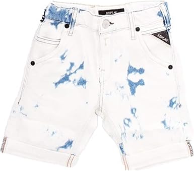 Replay \u0026 Sons Bermuda Jeans Bianco da Bambino SB9628.053.370 : Amazon.it:  Moda