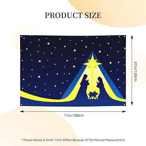 Miniatura 7 de Pancarta de fondo de Navidad cristiana con diseño de belén cristiano, decoración de vacaciones, fondo de cabina de fotos, suministros de decoración