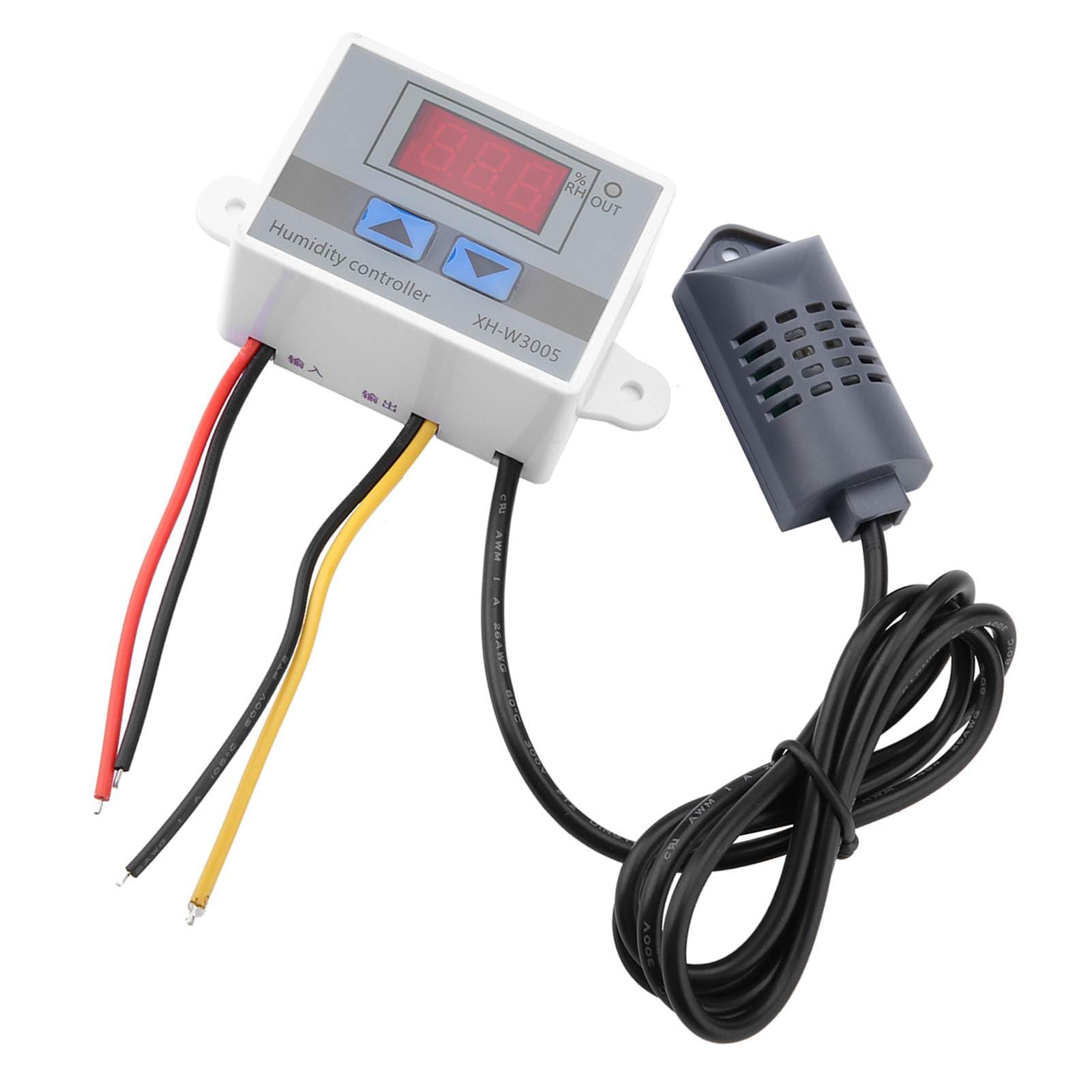 Ejoyous XH W3005 Digitales Hygrometer, Feuchtigkeitskontrollsensor, 0,1% Genauigkeit, Verwendung Im Innen-/Gewächshaus, Unterstützt 12 V, 24 V, 220 (220V)
