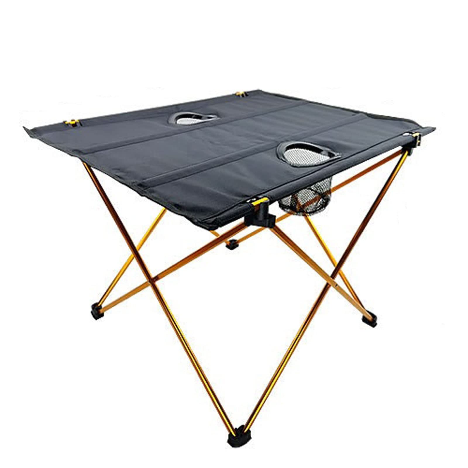 Table de camping pliable en tissu Oxford et aluminium